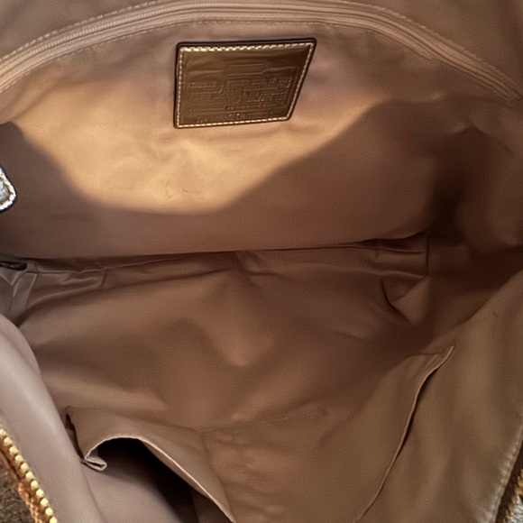 Coach Poppy metallic signature satchel handbag - Picture 5 of 9